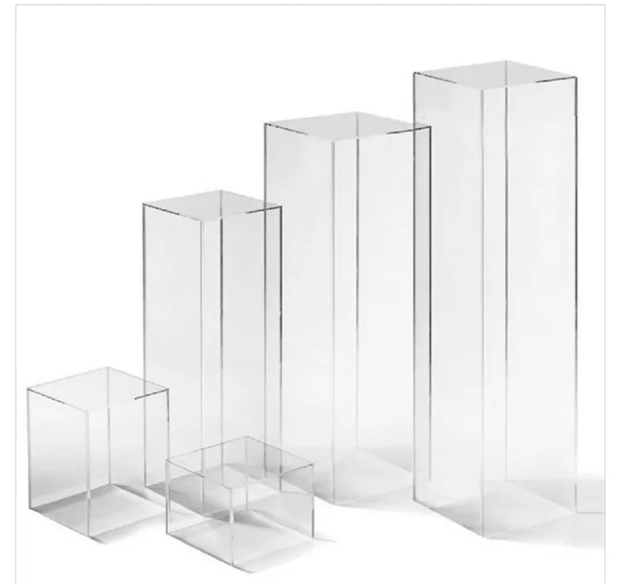 Acrylic Cake Pedestal Set