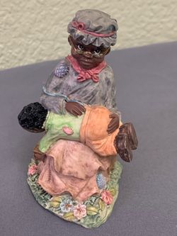 Vtg 1993 Youngs Inc Treasures of the Heart African American Grandma Spanking