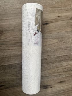 Inspirations Paintable Vinyl Wallpaper Roll – Embossed Tin Tile Pattern – New