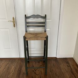 Green Wooden Bar Stool
