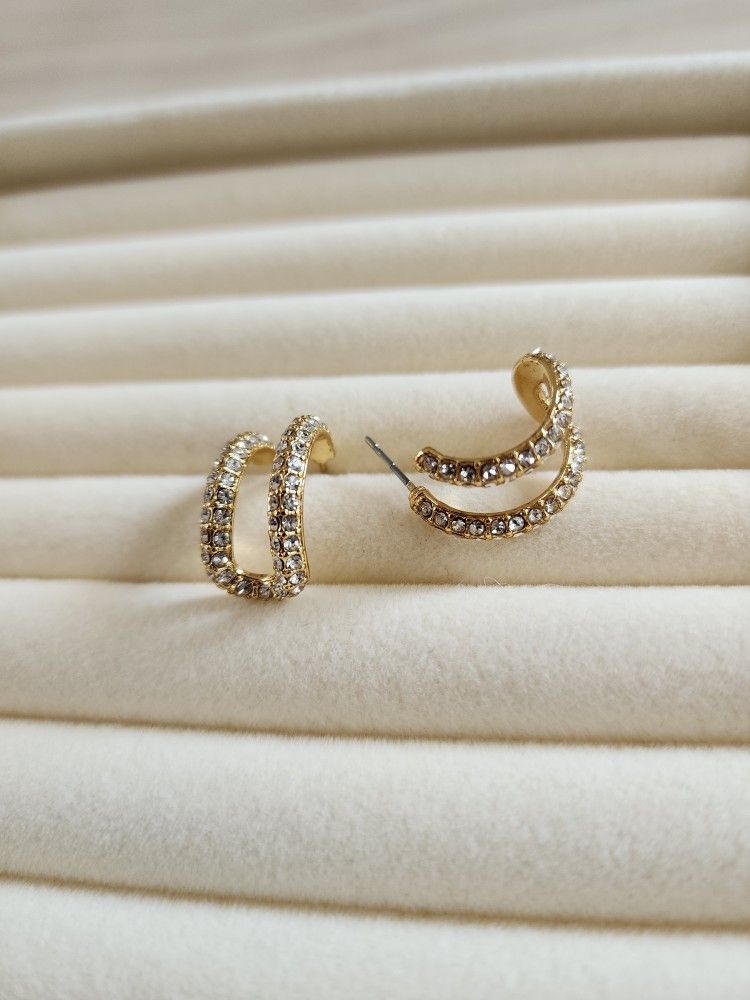 Gold Gem Earrings