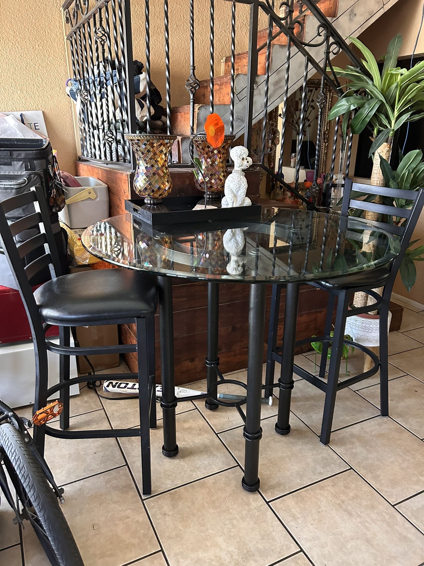 Tall Table And 2 Stools. $160 Delivered Available Small Fee