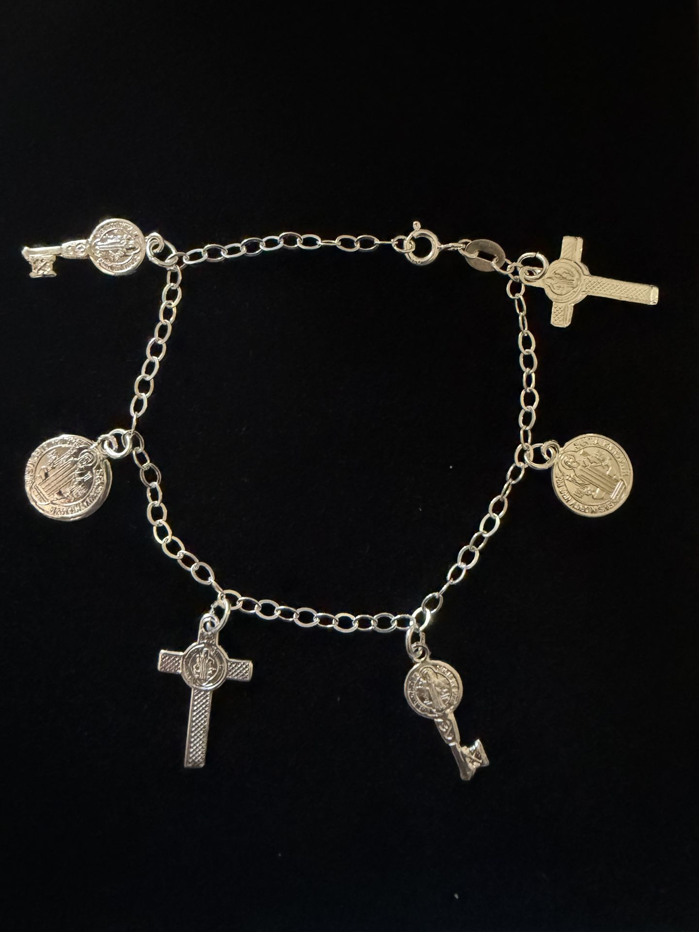 925 Silver Cross / pendant bracelet