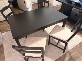 Black Wood Table