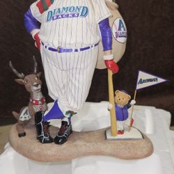 2001 Danbury Mint MLB Arizona Diamondbacks Santa Claus  Christmas Figurine 9"