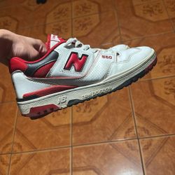 New Balance 550- Size 9 Red & White 