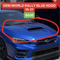 Subaru WRX STI OEM HOOD World Rally Blue
