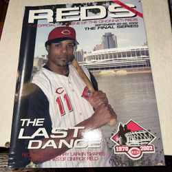 Cincinnati Reds Sept 20-22 2002 Final Series The Last Dance Program Barry Larkin