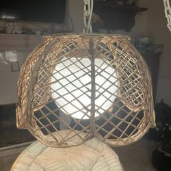 Mid Century Modern Spun Fiberglass Chandelier 