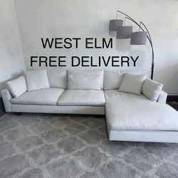 FREE DELIVERY - West Elm Harmony 2-Piece Chaise Sectional