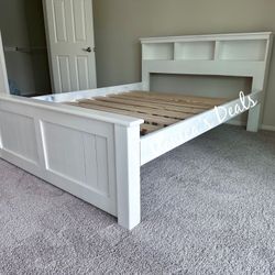 Queen Solid Wood Bed Frame $400