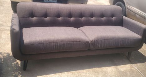Dormitory type sofa couch in grey in excellent condition
