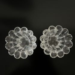 2 Glass Candle Holders