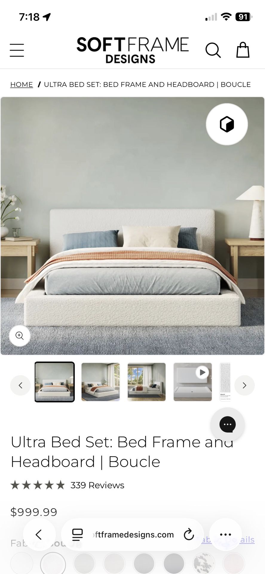 Queen Size Cloud Bed Frame *very cute*