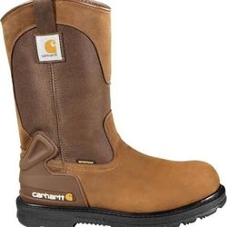 NEW Size 11.5 Wide Work Boots Carhartt Men 11" Wellington Waterproof Soft Toe Pull-On Leather Boot