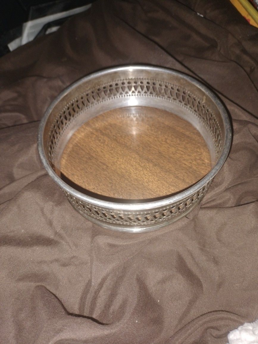 Vintage Silver Plated Wine Coaster 