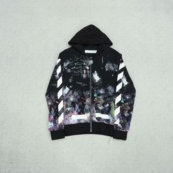 Off-White Starry Sky Fireworks Ink Splash Hooded Jacket