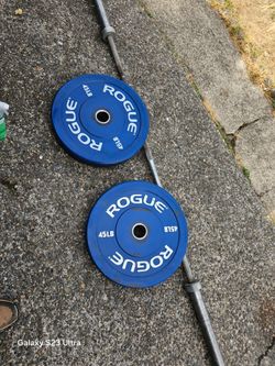 Rogue Bumper Plates and Ohio power bar