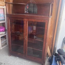 Antique Cabinet With Glass Door