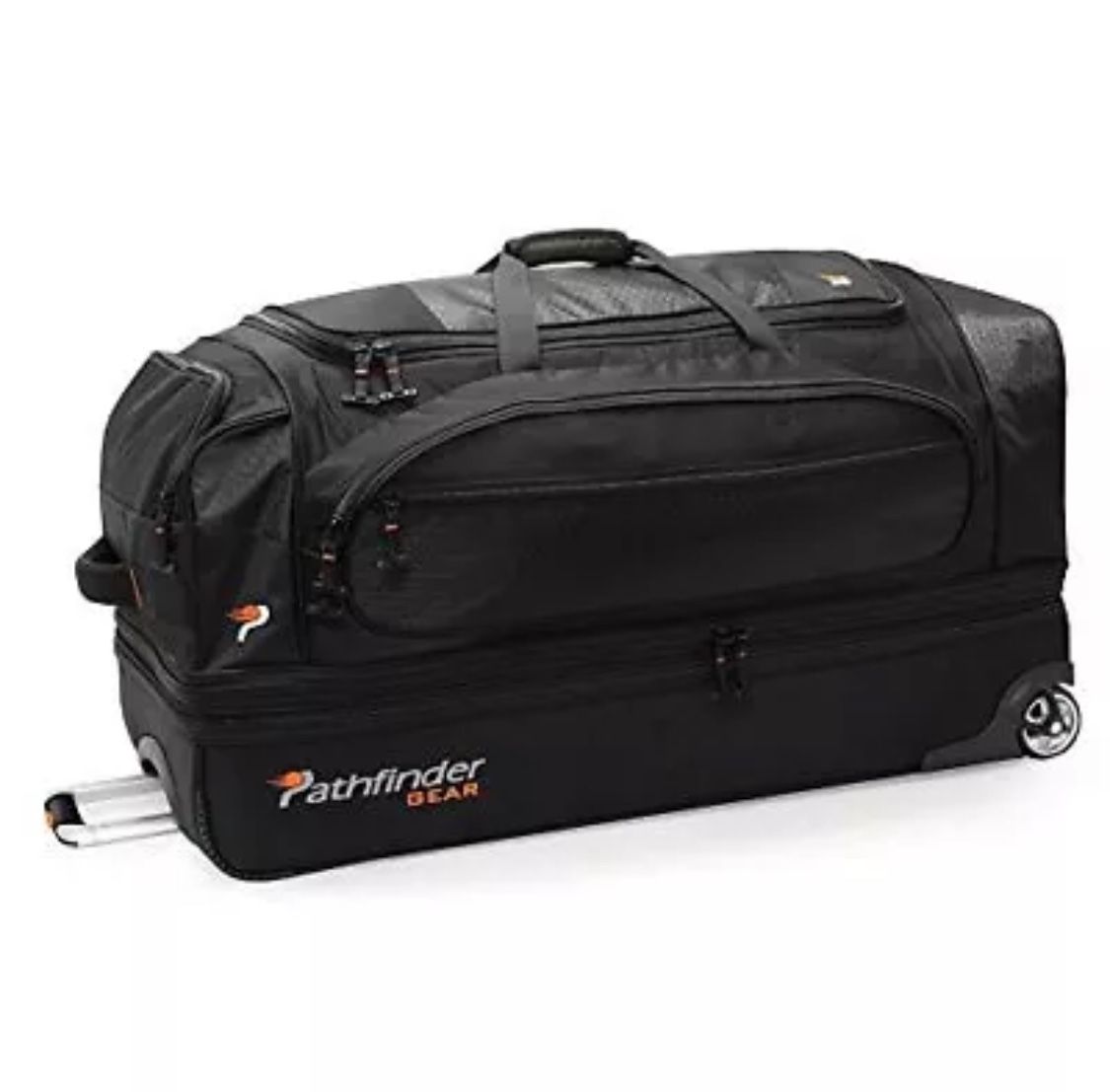 New Pathfinder Gear 36 Inch Rolling Drop Bottom Durable Design Travel Duffel Bag