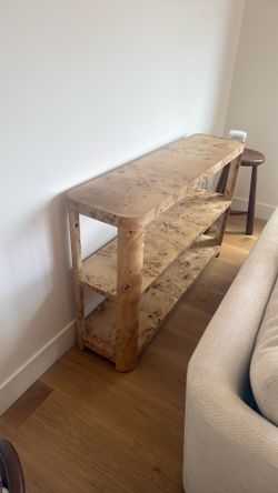 Worlds Away Emory Burl Console