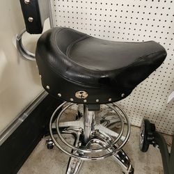 Vintage Motorcycle Saddle Seat Stool