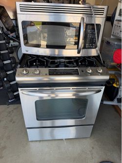 Gas Range and Microwave