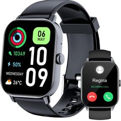 1.91" Smart Watch,Fitness Tracker,Smart Watches for Men and Women with Message Call Function,120+ Sport Modes, IP68 Waterproof,24 Hours Heart Rate/Sle