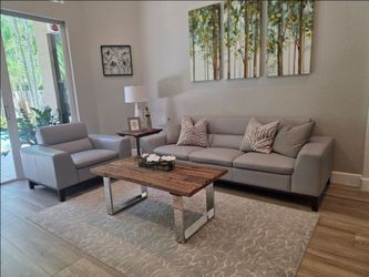 Premium leather sofa & love seat