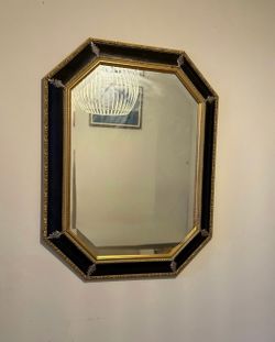 Vintage Bombay Company Allegro Hollywood Regency Octagonal Beveled Wall Mirror
