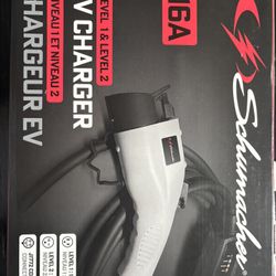 Schumacher Electric RF55 Level 2 Portable EV Charger - up to 16A, Works with 120V or 240V Outlets, 28-Foot Charging Cable, Charges EVs 3X Faste