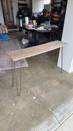 Reclaimed wood table 45” L x 11.5” W x 29” H