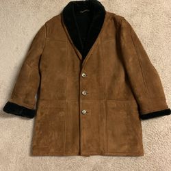 Men’s Sheepskin Shearling Coat size 42