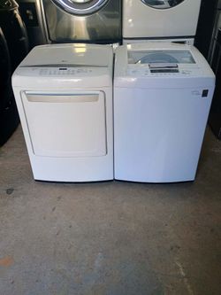 White Crispy Lg Washer And Dryer Set