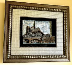 Vintage 3D Framed Art – Handcrafted work of European Cityscape