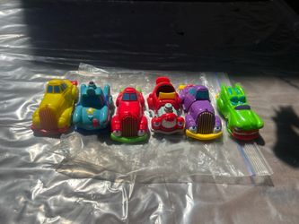 Vintage 90s Plastic Cartoon Toy Cars