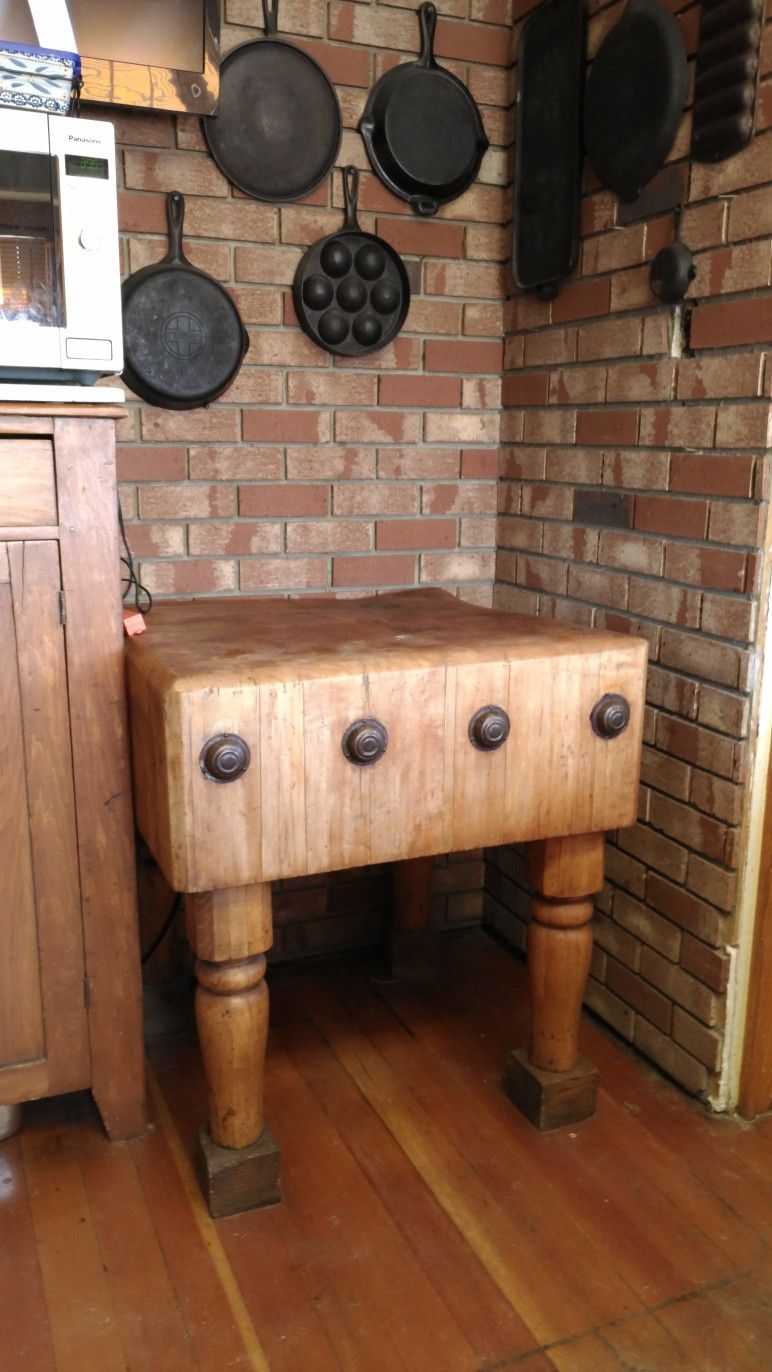 Antique Solid Maple Butcher Block