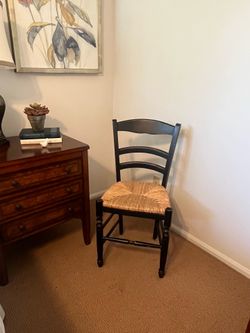 Italian Ladder Back Chair with Rush seat