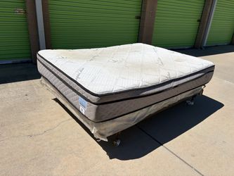 Queen Pillow Top Mattress and Box Spring Set