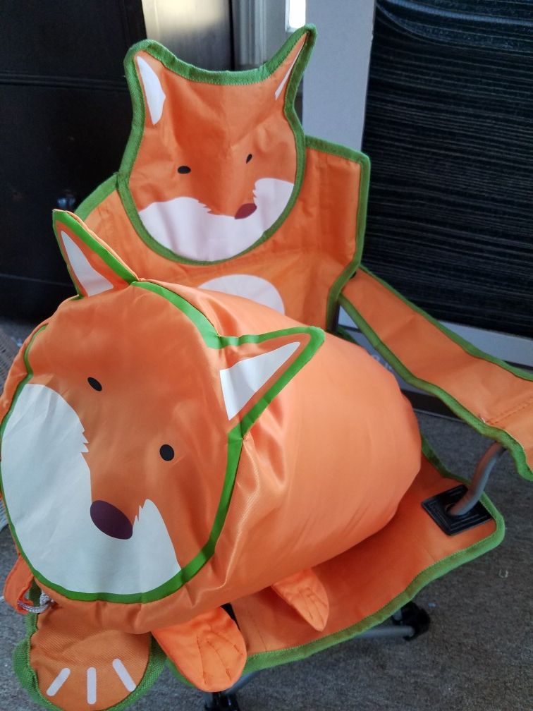 Folding Fox Chair with Matching Sleeping Bag (New)