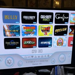 Wii, Homebrew Mod, with Cables / Controller