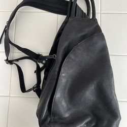 Leather Convertible Bag (Sling/Crossbody/Backpack)