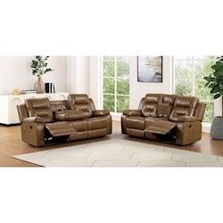 New Reclining Couch / Love Seat.  Brown Leatherette.  Free Delivery!