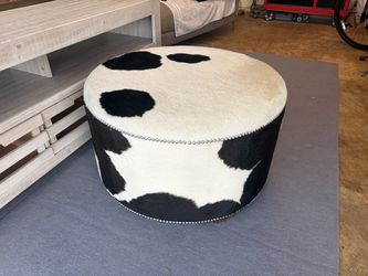 Cowhide ottoman