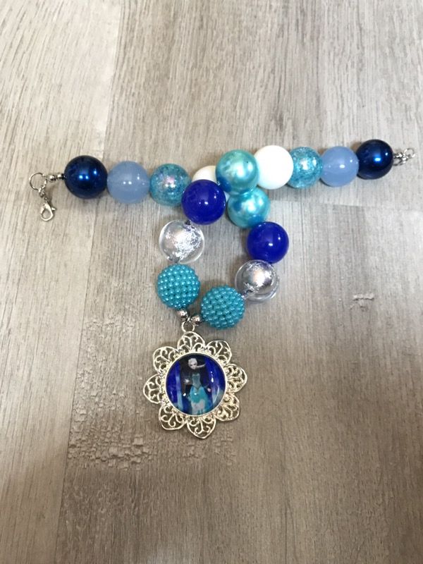 Princess Elsa chunky bead necklace