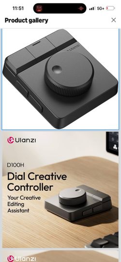 ULANZI D100H Video Editing Keyboard with Dial Knob Wireless Bluetooth