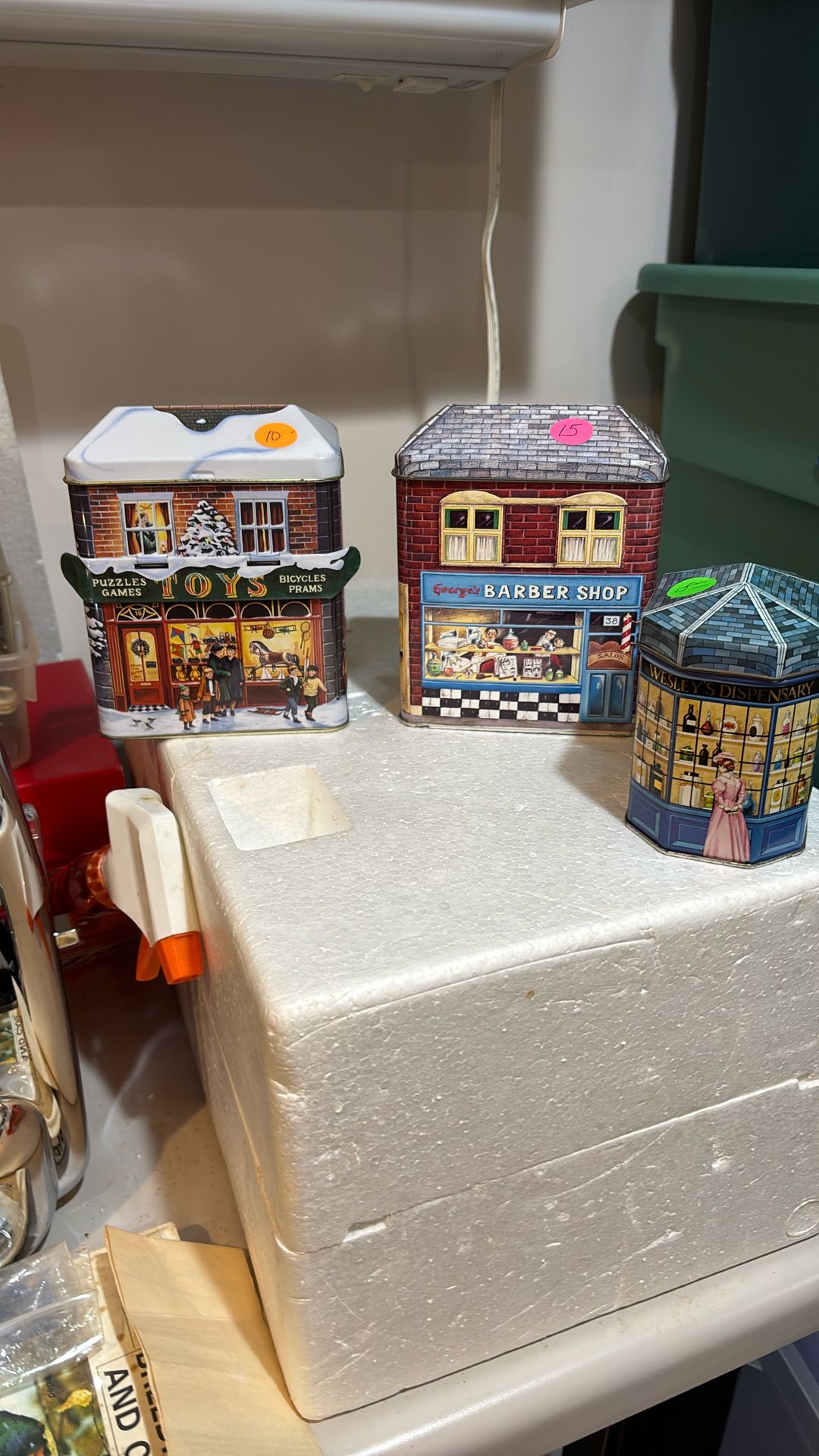 Three Tin Decorator Tins.