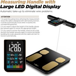 RunSTAR Scale for Body Weight and Fat Percentage, 8 Electrodes High Precision Digital Scale for BMI 20 Body Composition Measurement, Bathroom Smart Sc
