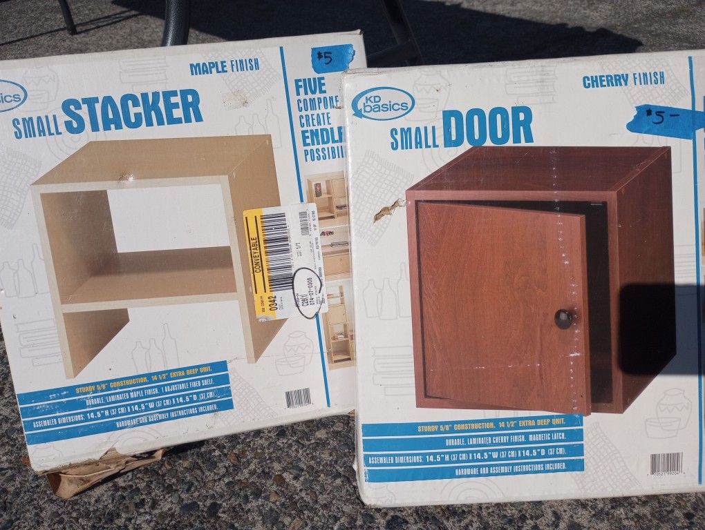 NIB Storage cabinet & Shelf Stacker $5ea or both $8