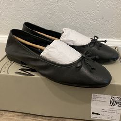 H&M 100% Leather Bow Ballet Flats Sz 9